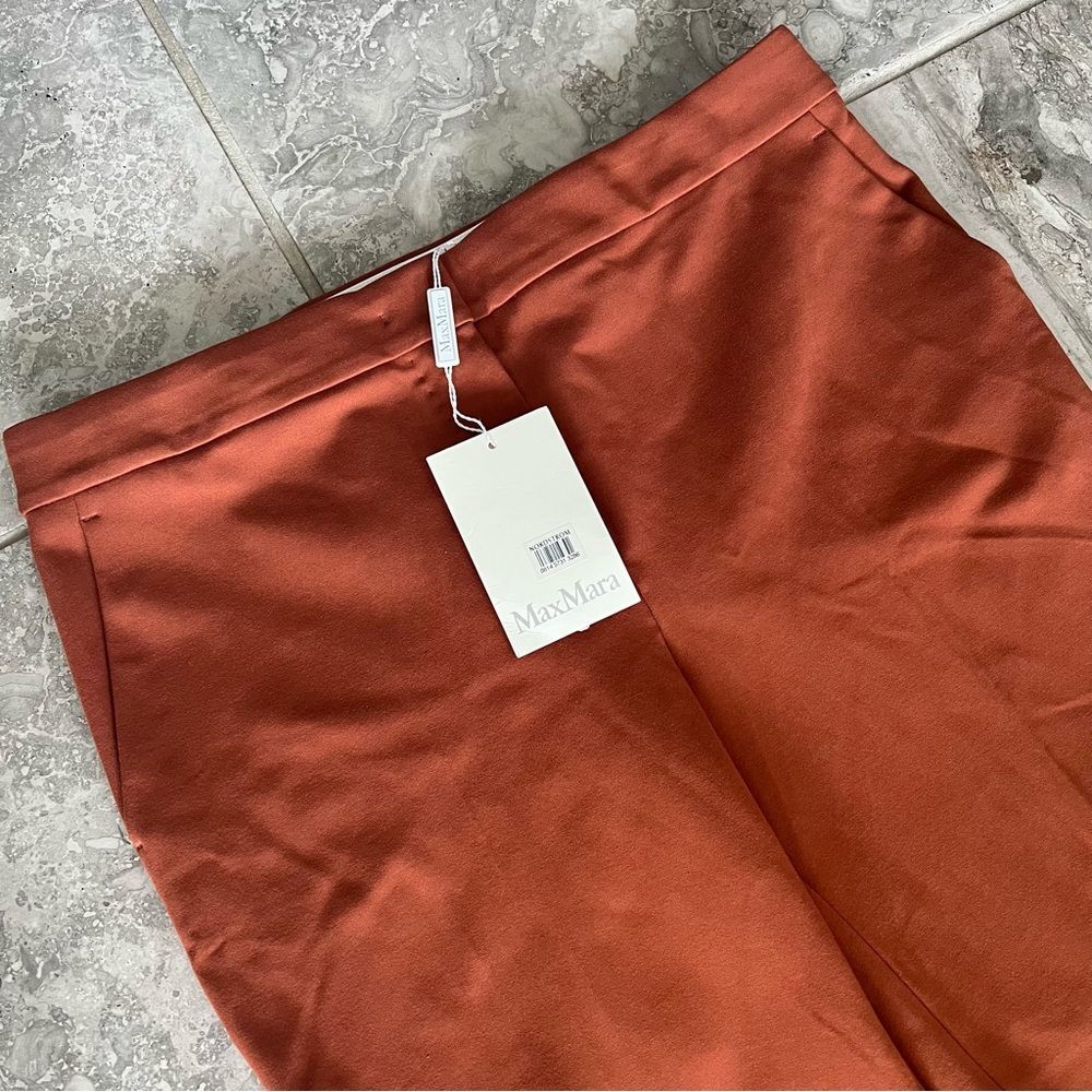 MaxMara Pegno Straight Leg Pants, Orange, Size 16 - Picture 9 of 13